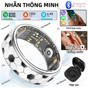 Nhẫn Thông Minh 2026 Mới Dành Cho Nam & Nữ Với Chức Năng Cảnh Báo Rung Điều Khiển Bằng Cử Chỉ Tay Điều Khiển Video Theo Dõi Nhịp Tim Chống Nước Quà Tặng
