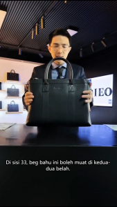 PADIEOE vegetable-tanned top-grain cowhide fashion and high-end handbag simple leather briefcase for business and luxury mens bag black color