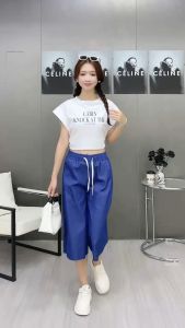 Fashion lady cotton and linen pants/ tokong pants
