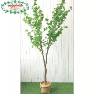 Pohon Hias Artificial Daun Semanggi T170 Latex Cover Pot Purun Handle Hiasan Rumah Dekorasi Ruang Tamu