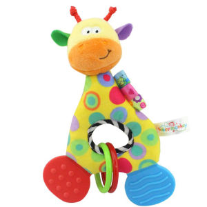 Rattles Animal Giraffe Baby Soft Stuffed Doll Teether Doll Cute Kids Infant Baby Teething Toys For Newborn Sensory Plush Toys