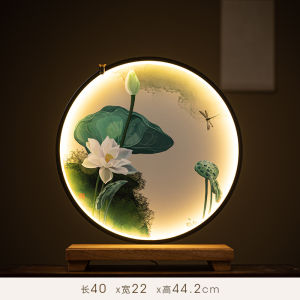 Large Ceramic Lotus Seat Buddha Statue Home Decoration Lamp Ring Folk Art White Porcelain Scenic Spot Figure Ornament