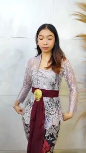 Kebaya bali modern SemiFrance Metallic Kirana dan Rok Moscreft panjang batik kebaya wisuda pengantin