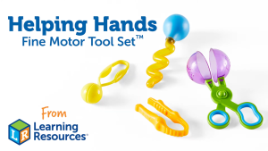 Learning Resources Sand & Water Fine Motor Skill Tool Set 4 Pieces Helping Hands Sensory Bin Play Sensory Scoops
