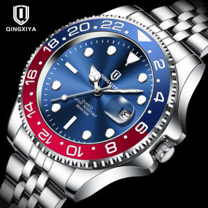 QINGXIYA Classic Mens Watch Ghost Series Stainless Steel Waterproof Calendar Clock Business Luxury Quartz Watch Reloj Hombre