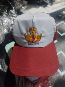 TOPI SD MERAH PUTIH BORDIR TUTWRI BELAKANG PAKE KARET isi 20pcs
