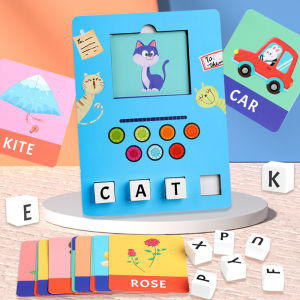 Childrens English building blocks memory vocabulary rich accessories enlightenment education cognitive development