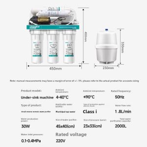 「China Plug」JINXIANQUAN | Reverse Osmosis Home Drinking Water Purifier DIY Assembly Water Filter