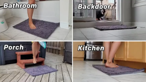 Lovinland Dog Door Mat for Muddy Paws Non-Slip Washable Pet Rug Quick Dry Chenille Super Absorbent Microfiber Entryway Carpet Machine Washable Indoor Outdoor Bathroom Mat