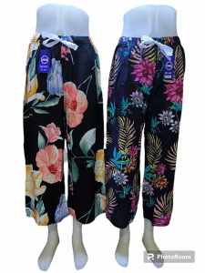KOREAN FLORAL SQUARE PANTS FOR WOMEN