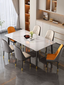 RISE Nordic Dining Table Set with Chair Wooden Dining Sets 4 Seaters Dining Table 6 Seater Set For Living Room Or Restaurant Kitchen