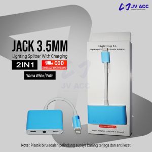 JH-010 2in1 JACK AUDIO JACK 3.5MM / LIGHTING SPLITTER WITH CHARGING