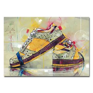 Fashion Trendy Graffiti Sneakers Wall Poster Classic Basketball Shoes Home ation Canvas Painting Mural Prints Pictures