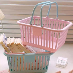 Cute Macaron Handheld Storage Basket With Random Accessory Jewelry Desktop Organizer