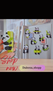 ONE SET - Magnet Tempelan Kulkas PANDA 3D / Dekorasi Magnet Kulkas Bentuk PANDA