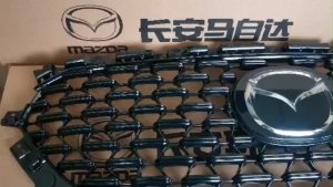 Mazda CX8 MID Spec Horizontal Line Upgrade To Black Knight Edition Bumper Grille With Crystal Emblem Logo