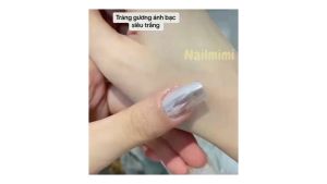 Bột tráng gương ánh bạc Titan siêu sang trang trí móng chuyên dùng làm nail