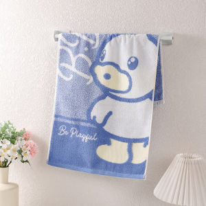 B.Duck Soft Pure Cotton Childrens Small Towel Face Wash Towel Absorbent Bathing Home Use Cute Female Cotton Face Towel