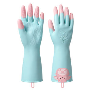 DINGQING | Thickened Waterproof Childrens Dishwashing Gloves Small Size