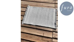 🇸🇬 Luxurious Anti Slip Fabric Bathroom Mat with Tassels Highly Absorbent Towel Mat Toilet Rug Door Mat