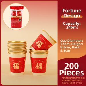 TAFUMAN | Disposable Thicker and Stronger Food-Grade Festive Cups
