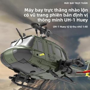 Máy Bay Trực Thăng Điều Khiển Từ Xa JJRC C032 UH-1 Không Chổi Than Con Quay Hồi Chuyển 6 Trục Lật 3D Một Chạm Định Vị Luồng Quang Học Thời Gian Bay 10-20 Phút Đồ Chơi Mô Hình