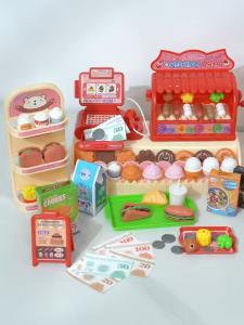 71PCS Kids Scanning Cash Register Toy Simulation Supermarket Pretend Play Toy With Sound Kids Toys