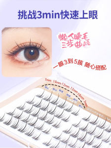Natural Looking Sunflower Fake Eyelashes Single Cluster Beginner Friendly Mini Devil Easy to Use Three Step Lazy Persons Solution