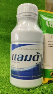 กำจัดแมลงค่อมทอง แมงกีนูน ด้วง ปีกแข็ง แมลงปีกแข็ง ด้วงเจาะมะพร้าว แลมด้า500+เชฟทริน ของแท้ ได้น้ำ200ลิตร