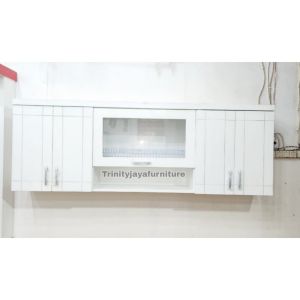 Lemari Gantung Dapur Kitchenset Atas Kayu Blokteak!/trinityjayafurniture