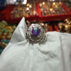 batu cincin pancawarna kalimaya kristal kualitas topikatan alpaka supersize jari bisa dipesan.