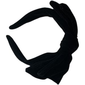 เกาหลี สไตล์กํามะหยี่ Hairband สําหรับผู้หญิงสูง เสื้อท่อนบน สีดำ ผีเสื้อปีกกว้าง Retro อุปกรณ์เสริมผม