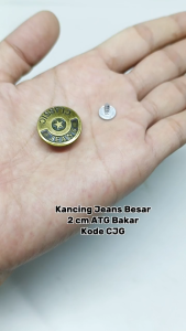 Kancing Jeans Atau Jeans Button Besar Diameter 2 cm Classic Jeans Warna ATG Bakar Kode CJG Untuk Celana Jaket Jeans Harga Per 4 Pcs