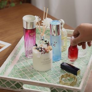 ถาดเปลือกหอยสีเขียว ถาดขนมปัง รูปสี่เหลี่ยม สไตล์ฝรั่งโดยย่อ ถาดเวียดนาม ถาดติดเปลือกหอยสวยงาม สำหรับโรงแรมและร้านอาหารฝรั่ง