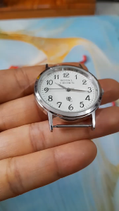 MẶT đồng hồ nam tay nhỏ nữ tay to size mặt:35mm  ROYAL CROWN second hand si nhật- đã qua sử dụng