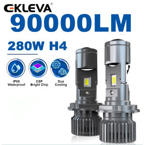 EKLEVA H4 LED Canbus Projector LED Lights For Car Mini Lens HI/LO Beam 6000K Super Bright 280W LHD RHD 90000LM Automobles Bulbs