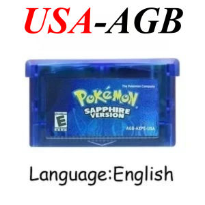 Bandai | Pokemon GBA Game Cartridge 32Bit Video Game Console Card Emerald FireRed LeafGreen Ruby Sapphire Shiny Label NOE/FRA/ESP/USA