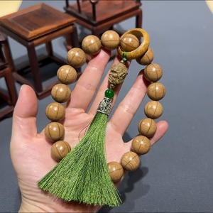 Manik六道木佛珠手持手串 念佛礼佛供奉 念经打坐 挂件一念之间吊坠 天然木纹转运 Six Dao Wood Mala prayer beads