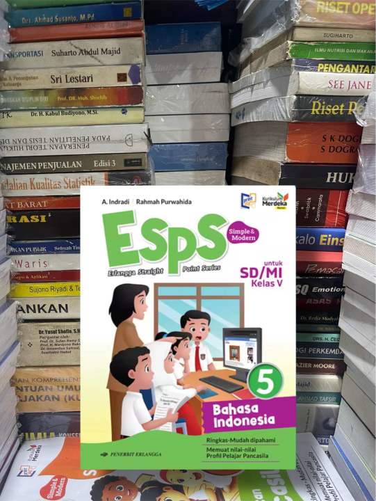 Esps Bahasa Indonesia kelas 5 SD Kurikulum Merdeka ERLANGGA Cover Baru ...