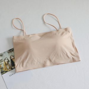 Women Sling Tube Top Bra Top Breathable Chest Pad Wearing Underwear Strapless Blouse Tube Top Bandeau Top