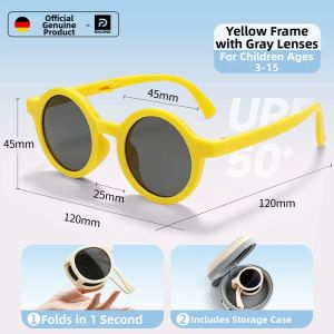 REXUELONG | Polarized UV Protection Childrens Foldable Sunglasses
