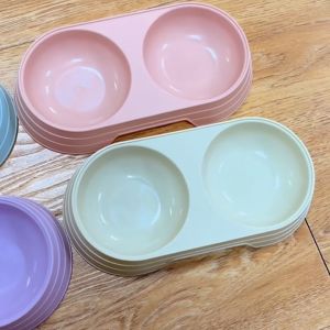 TEMPAT MAKAN DAN MINUM KUCING ANTI SEMUT AWET TAHAN LAMA MANGKOK MAKAN KUCING MANGKUK MINUM KUCING DOUBLE BOWL