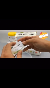 (Ready Stock)Baby Wet Tissue Baby Friendly Wet Tissue Alcohol Free - Travel Pack 25Pcs 4 in 1 Baby Wipes Tisu Basah Bayi KEES The World