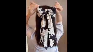 Oversized Satin Hair Clip & Bowknot Streamer Hairpin: A Fashionable Accessory