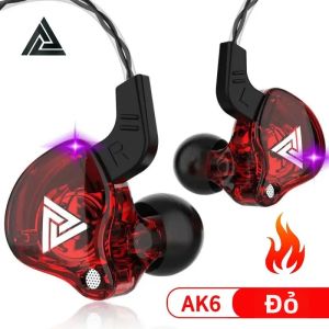 Tai Nghe Có Dây QKZ AK6 Copper Driver HiFi Với Mic Jack 3.5mm Âm Thanh Nổi Dành Cho Thể Thao Đua Xe Nhạc Bass Khử Tiếng Ồn Kiểu In-ear
