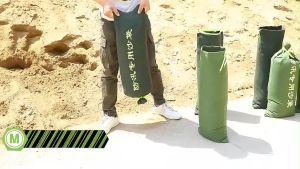 【Ready Stock】Reusable Sandbag Canvas Sand Bag Flood Control Durable Rainy Season Waterproof Treatment Sturdy for Basement Garage Bags Garden Supplies Thickened Reusable Bags with Binding Elastics 防洪沙袋