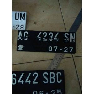 plat nomor font lubang bawah SDH sepasang (2pcs)