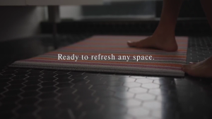 Chilewich TerraStrand® Pride Stripe Tufted Shag Rug Door Mat / Utility Mat / Big Mat - Rainbow