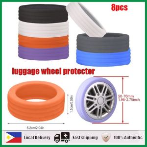 8Pcs Luggage Wheel Protector Silicone Wheel Cover: Ultimate Anti-wear Solution