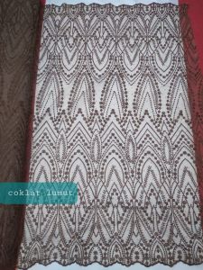 (COD) Bahan kain tulle elishaab eplic/tille bordir full payet stone terbaru